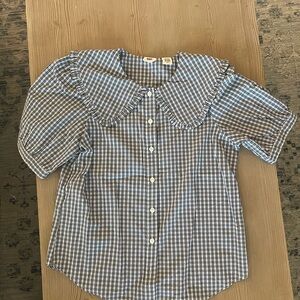 Levi's Kids Navy Plaid Button Down Shirt